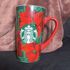 Tall Starbucks Poinsettia Mug